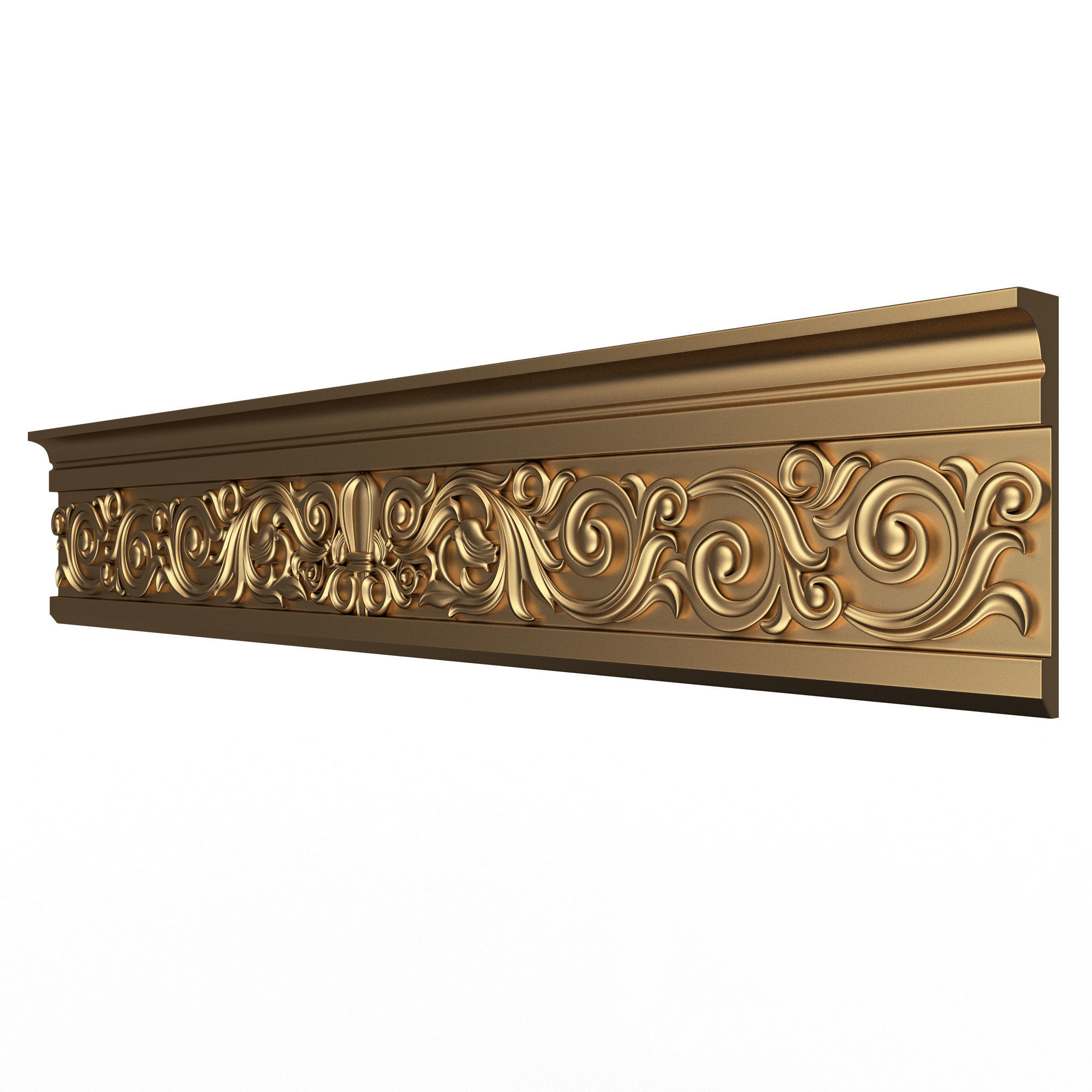 Collection of Cornice Decoration Moldings Low-poly 3D model_2