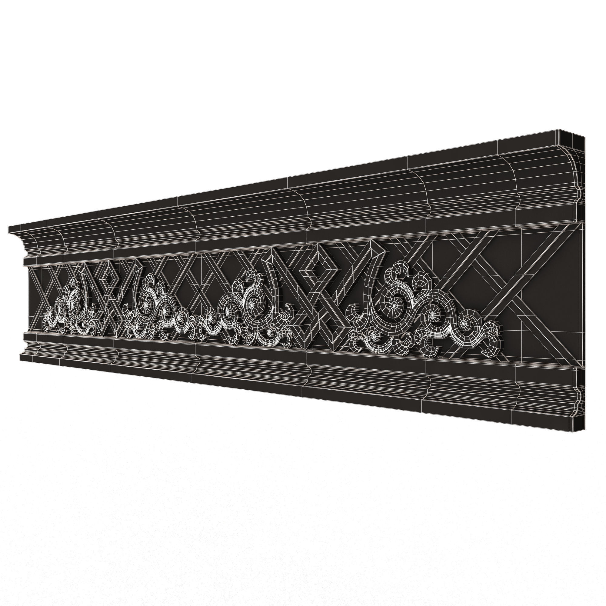 Collection of Cornice Decoration Moldings Low-poly 3D model_62