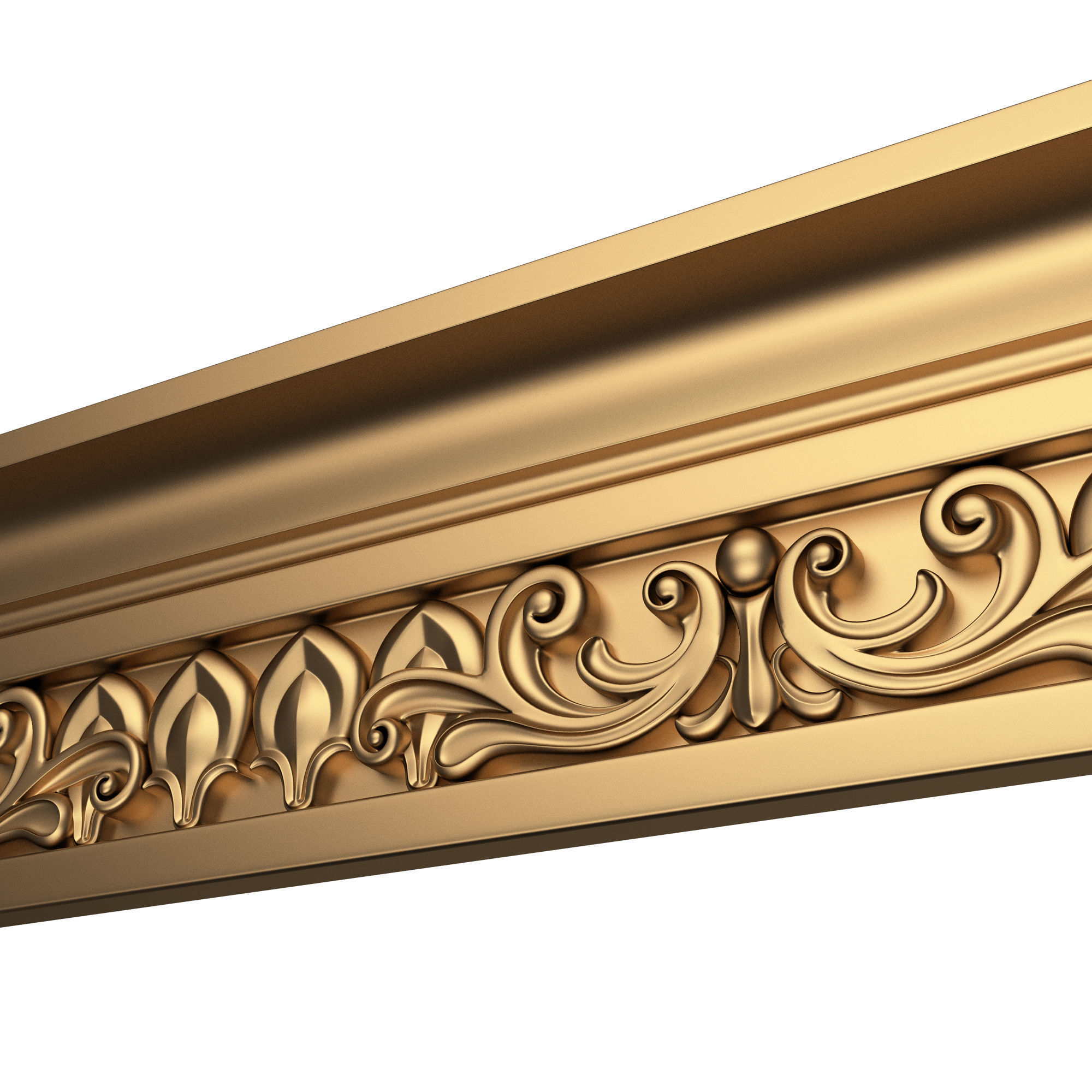Collection of Cornice Decoration Moldings Low-poly 3D model_10