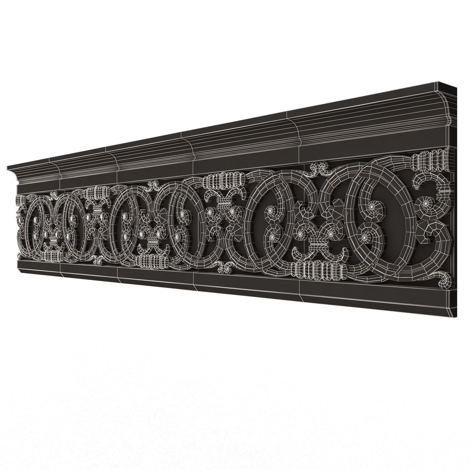 Collection of Cornice Decoration Moldings Low-poly 3D model_67