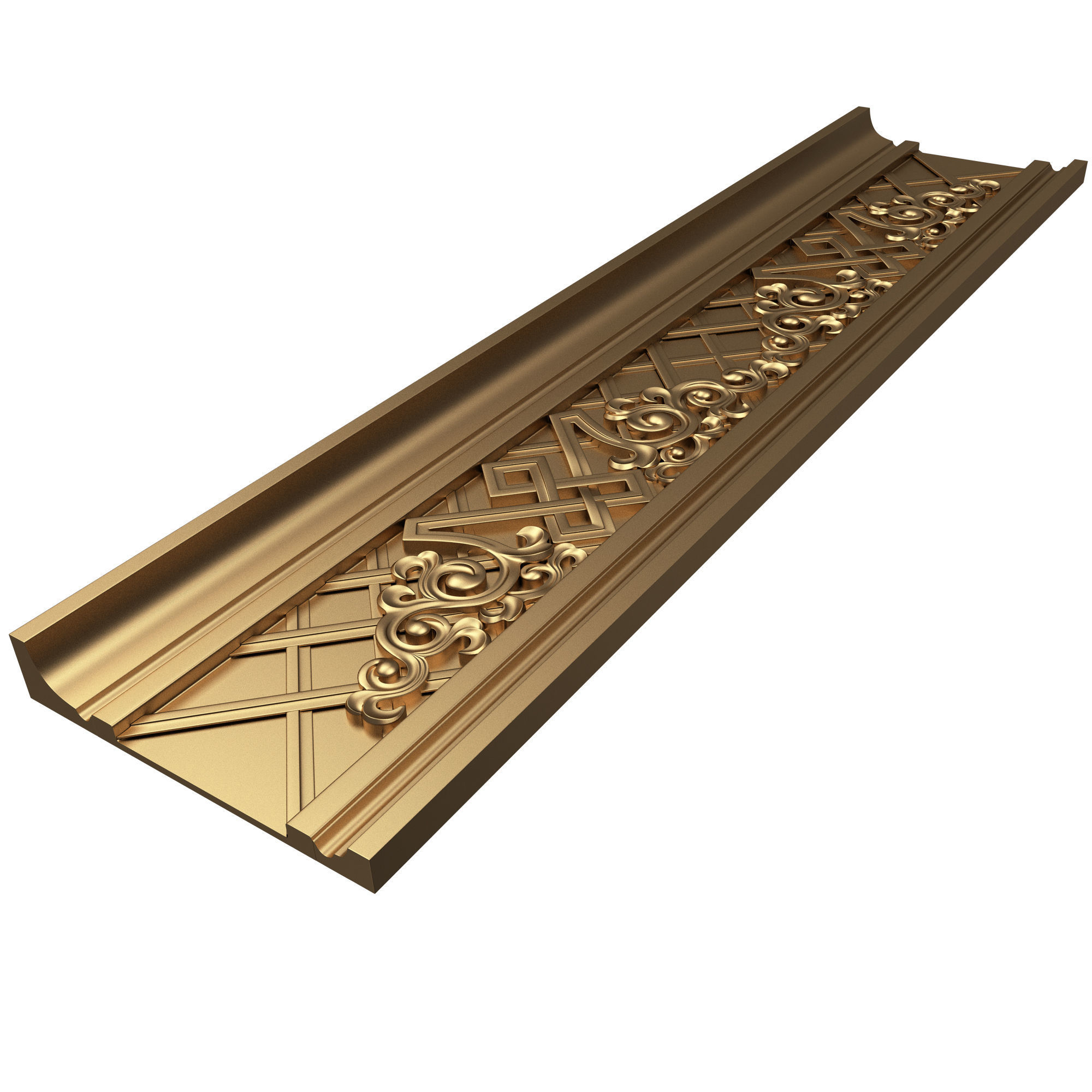 Collection of Cornice Decoration Moldings Low-poly 3D model_22