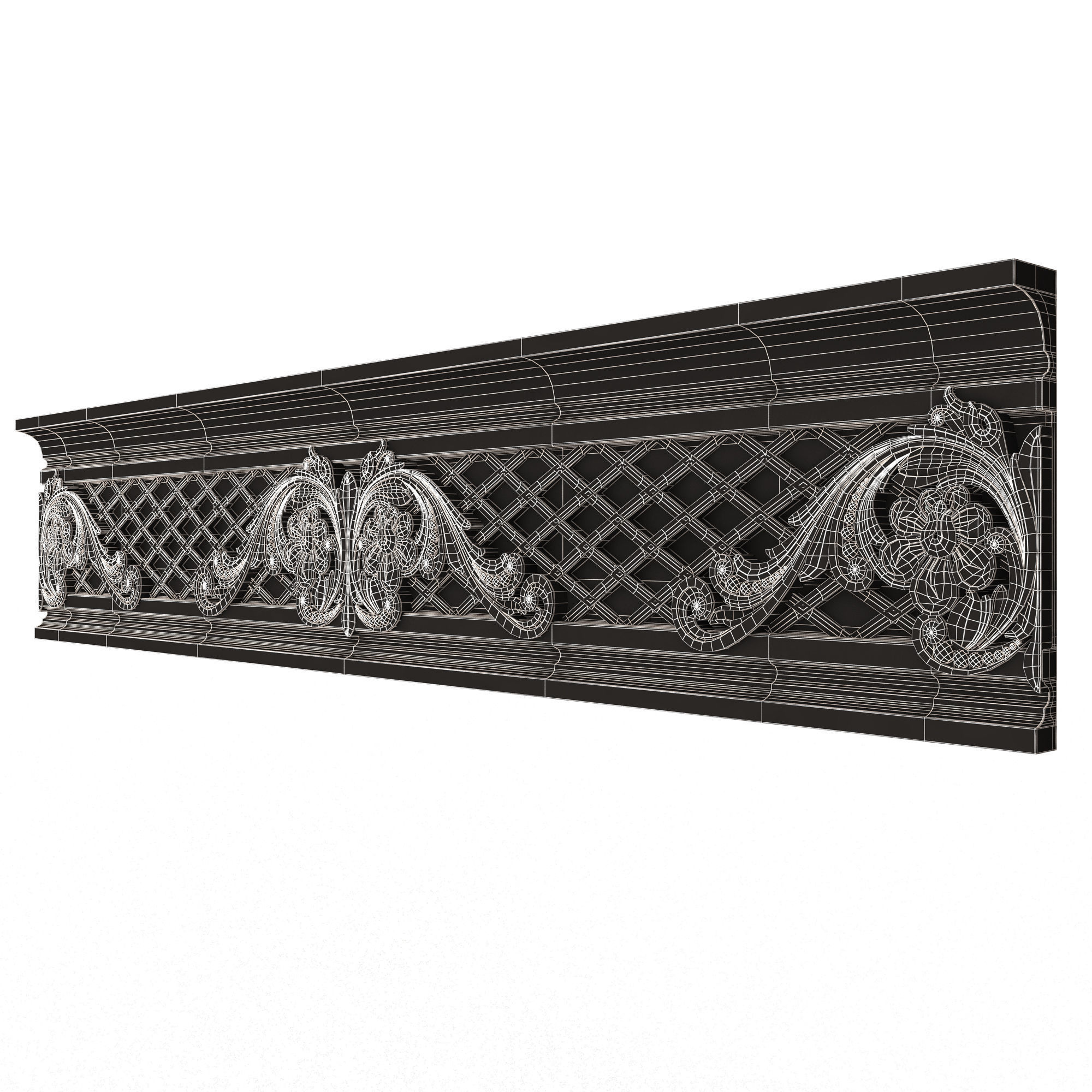 Collection of Cornice Decoration Moldings Low-poly 3D model_61