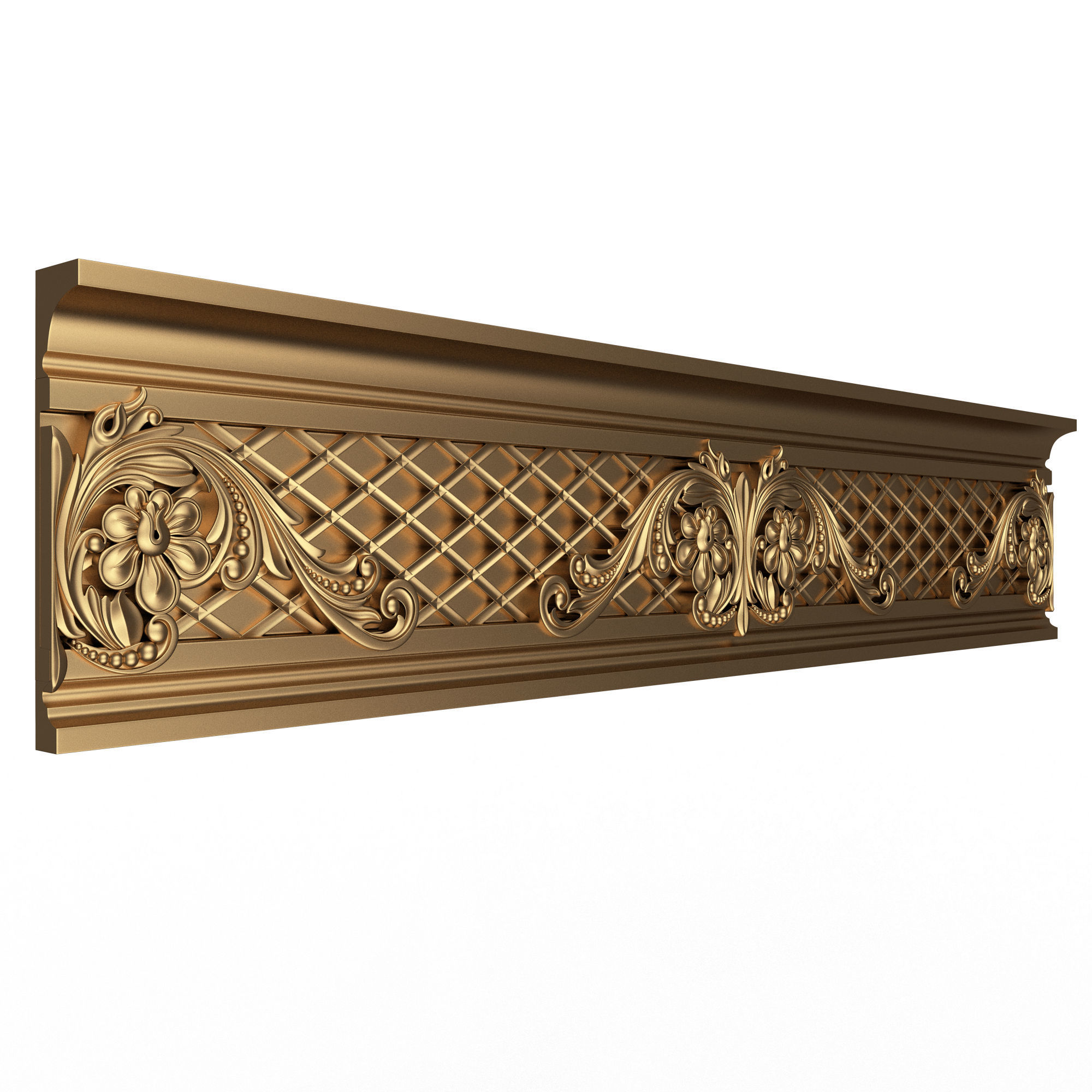 Collection of Cornice Decoration Moldings Low-poly 3D model_17