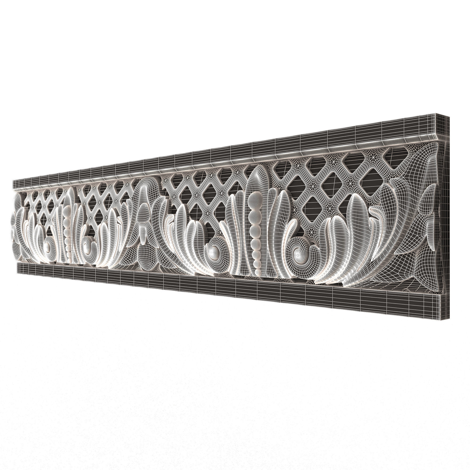 Collection of Cornice Decoration Moldings Low-poly 3D model_56