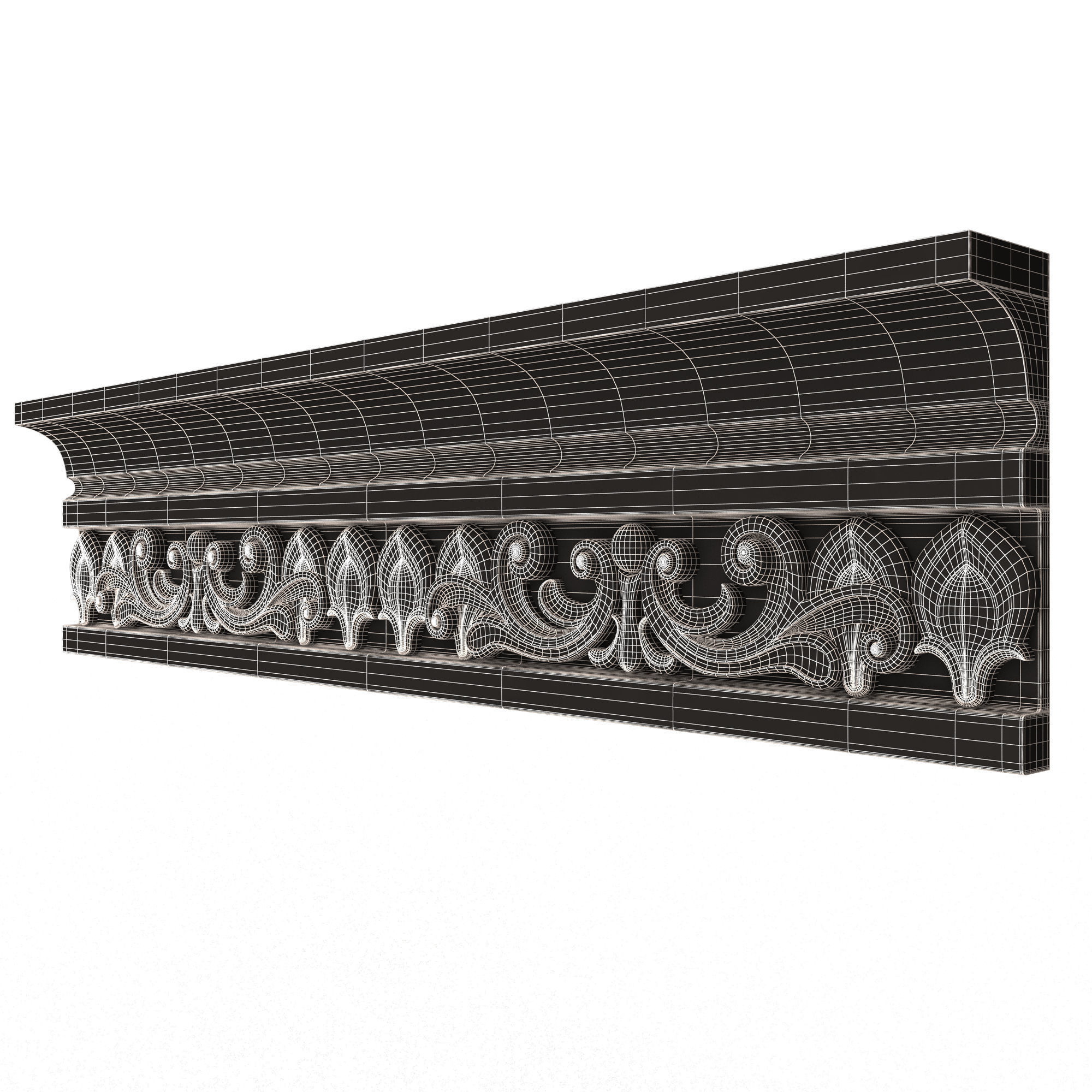 Collection of Cornice Decoration Moldings Low-poly 3D model_47
