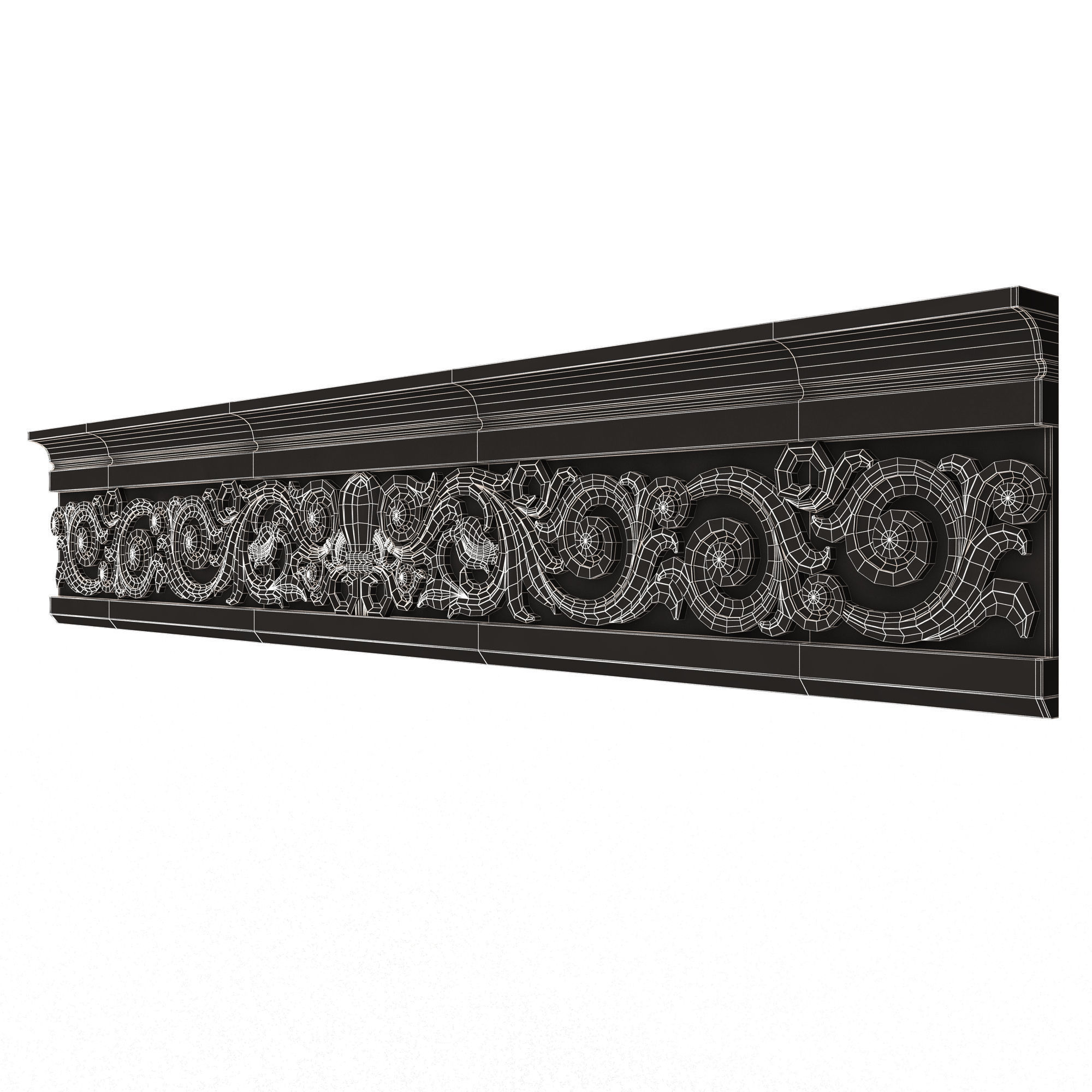 Collection of Cornice Decoration Moldings Low-poly 3D model_58