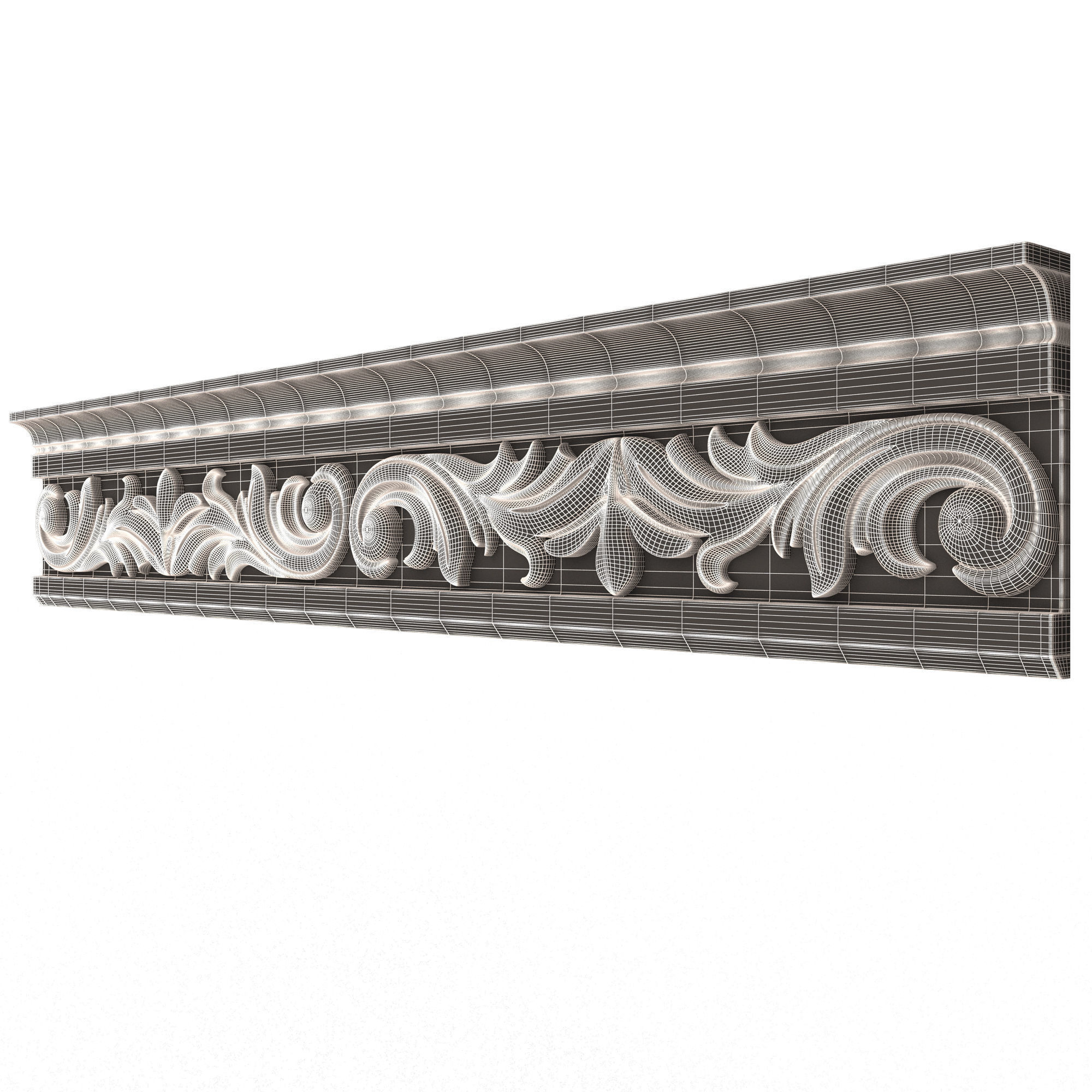 Collection of Cornice Decoration Moldings Low-poly 3D model_54