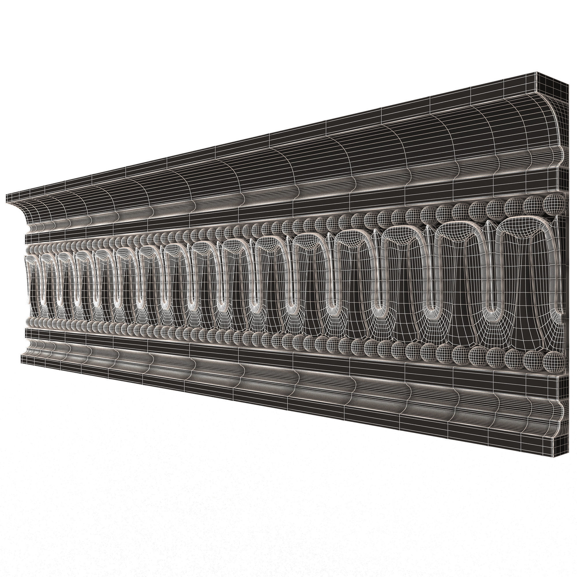 Collection of Cornice Decoration Moldings Low-poly 3D model_52