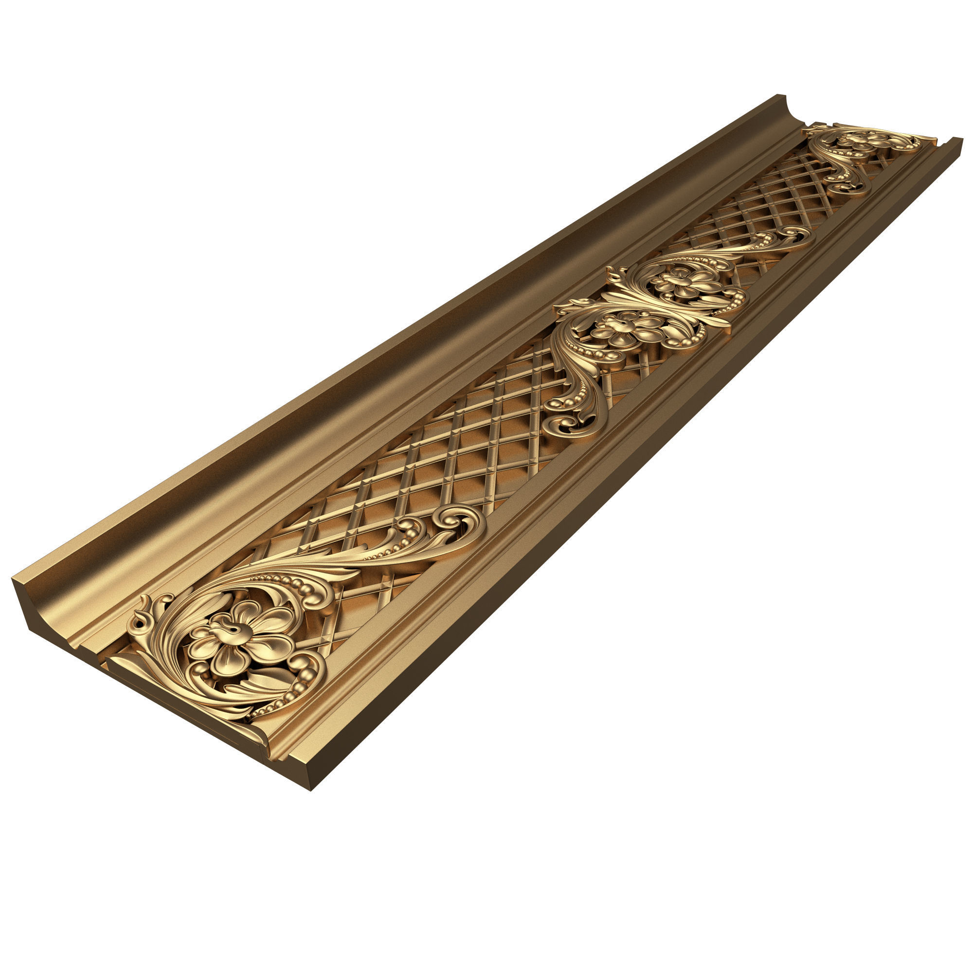 Collection of Cornice Decoration Moldings Low-poly 3D model_18