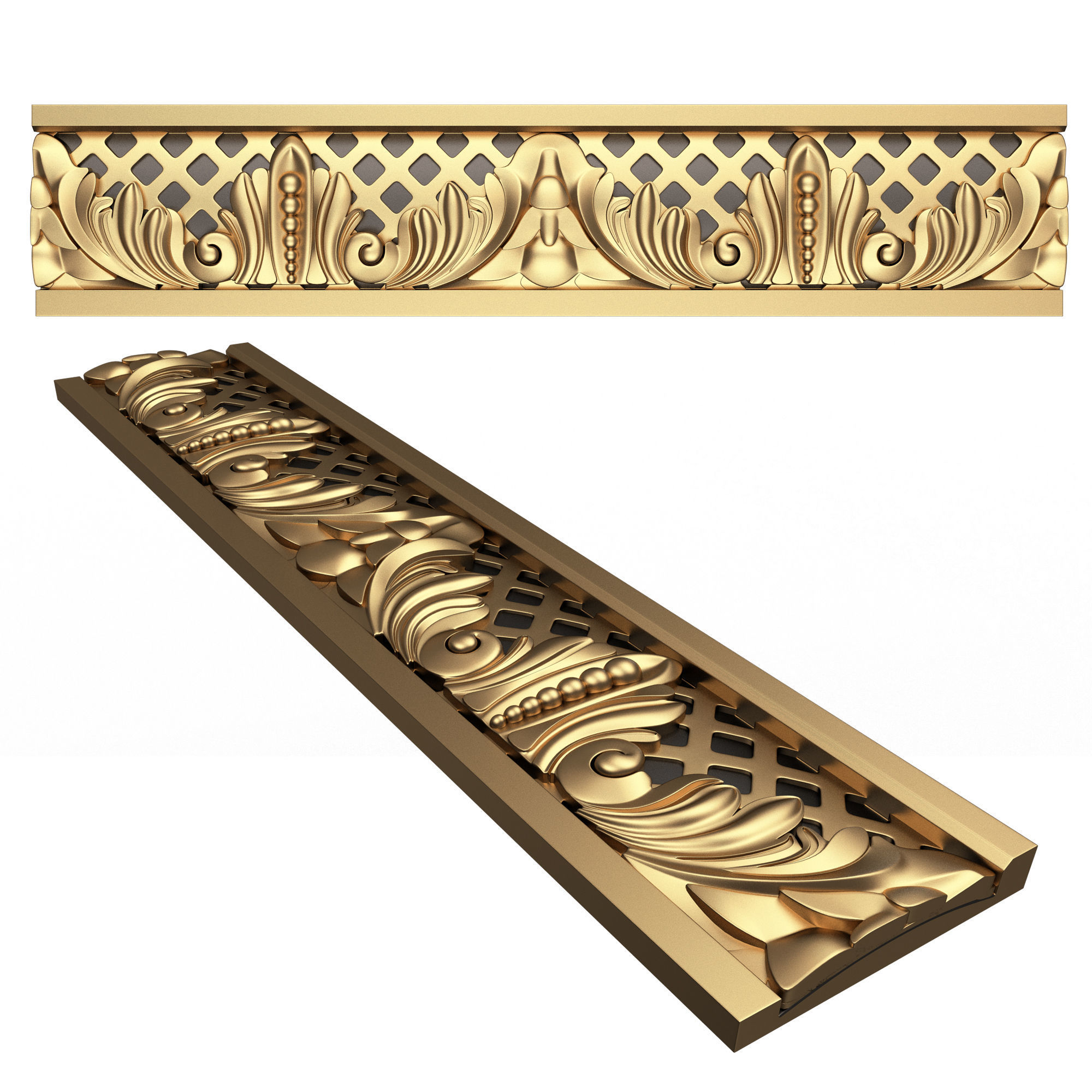 Collection of Cornice Decoration Moldings Low-poly 3D model_42