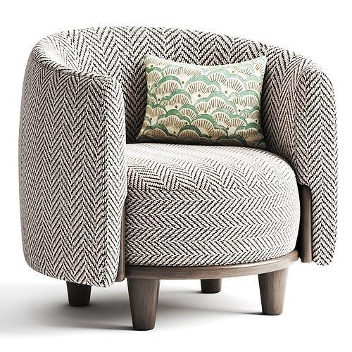 Armchair by Parladesign Low-poly 3D model