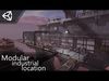 Moduls and props for Sci-Fi industrial Location Unity Blender Low-poly 3D model_1