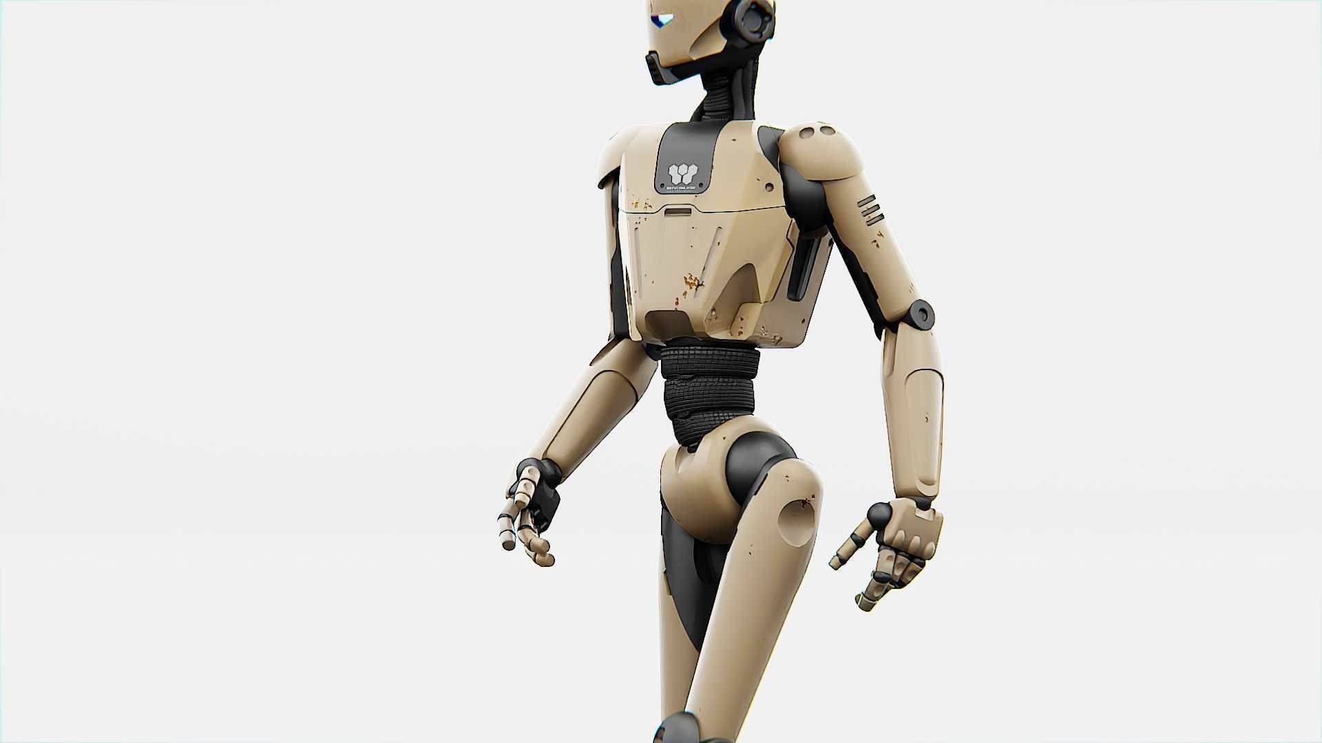 ANDROID JUNO-B  Rigged for Unreal Engine - Unity - MIXAMO  3D model_31