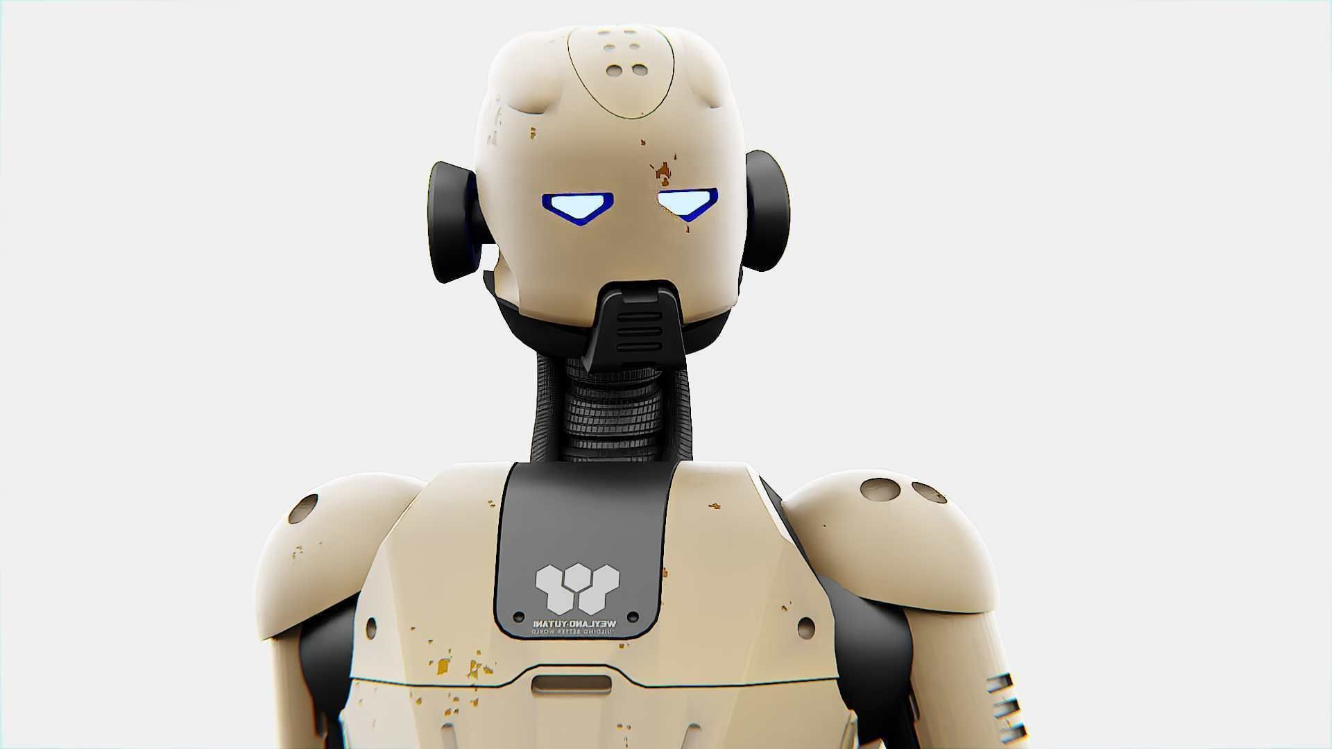 ANDROID JUNO-B  Rigged for Unreal Engine - Unity - MIXAMO  3D model_17