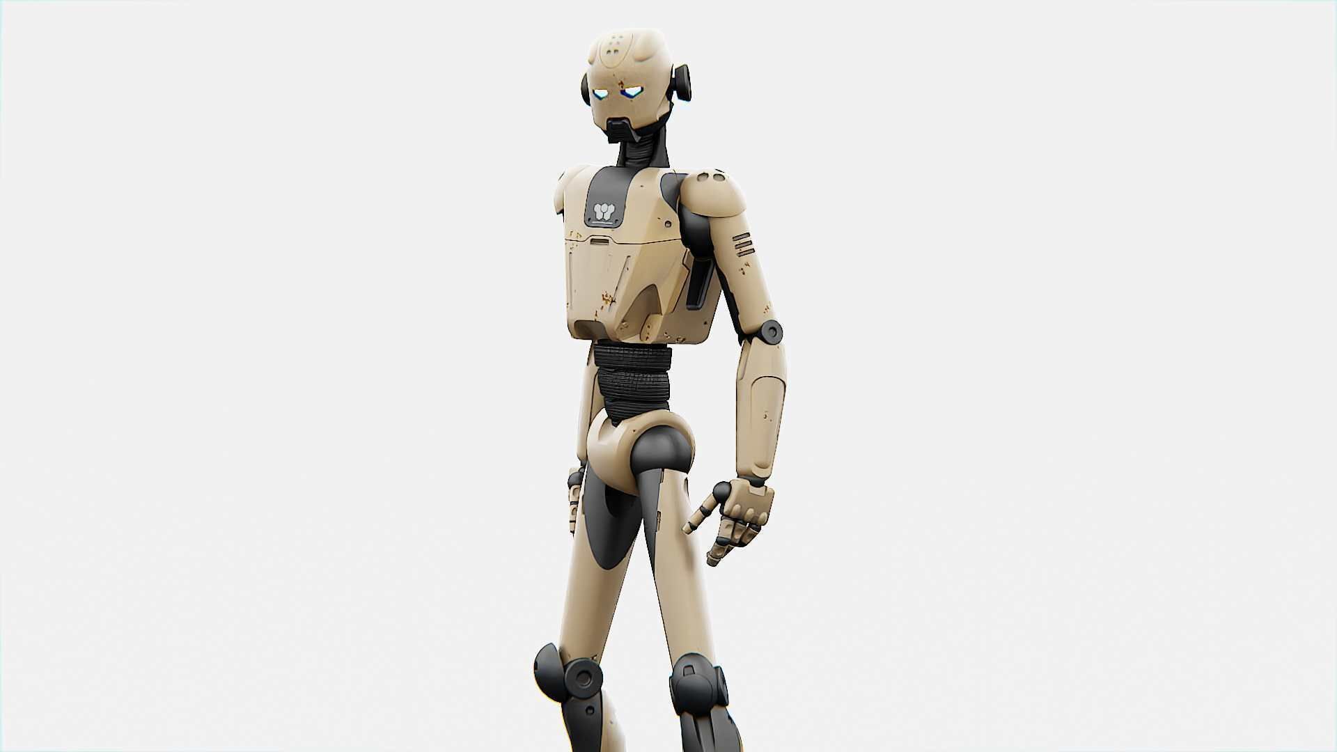 ANDROID JUNO-B  Rigged for Unreal Engine - Unity - MIXAMO  3D model_3