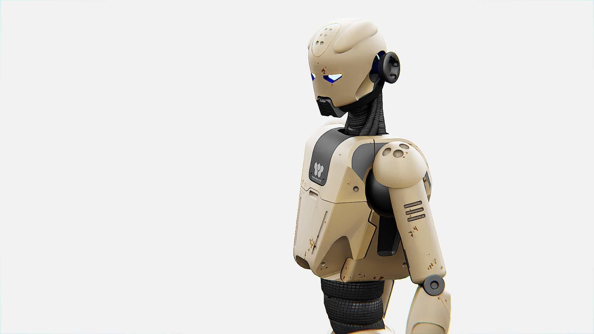 ANDROID JUNO-B  Rigged for Unreal Engine - Unity - MIXAMO  3D model_14