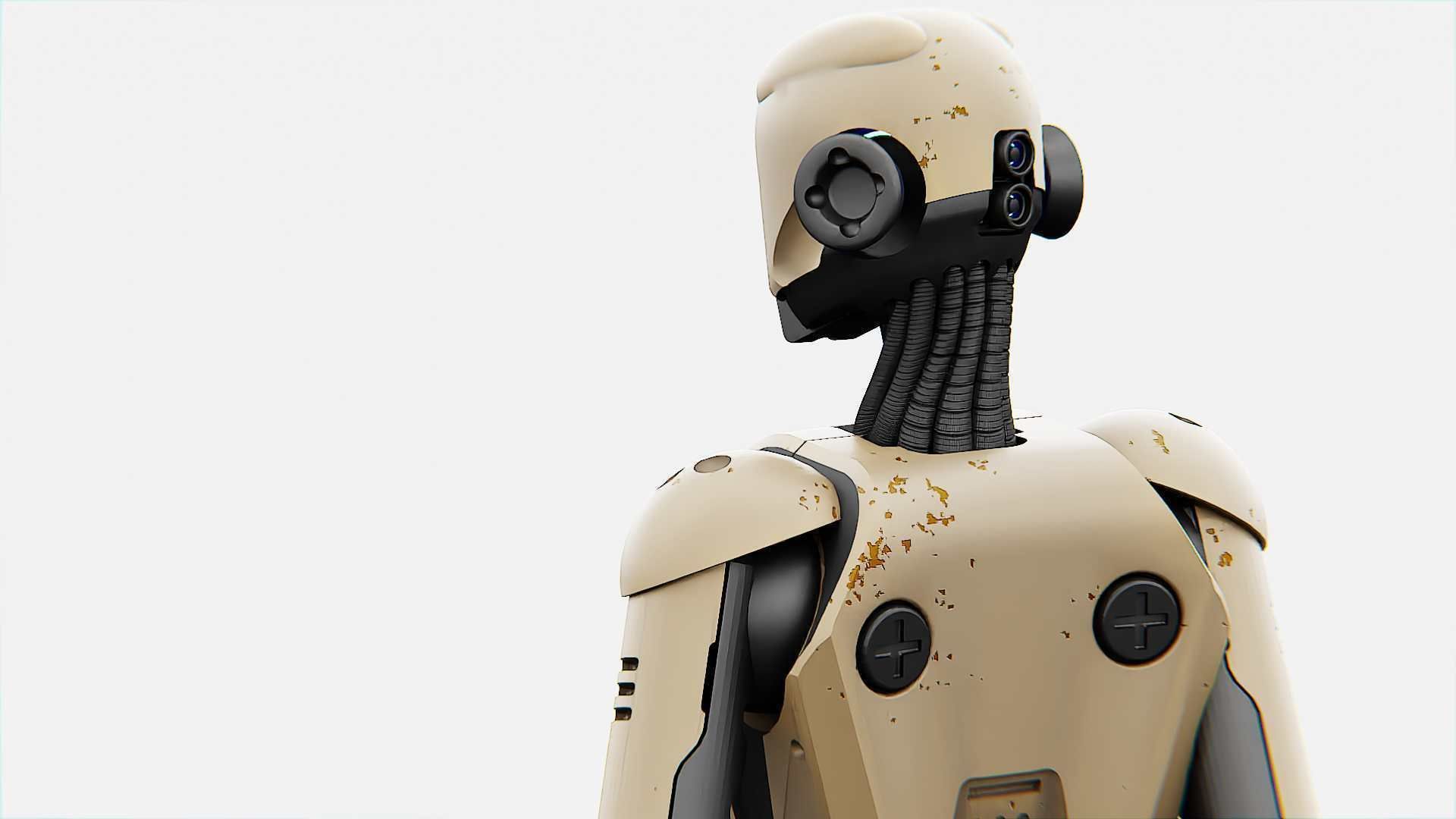 ANDROID JUNO-B  Rigged for Unreal Engine - Unity - MIXAMO  3D model_15