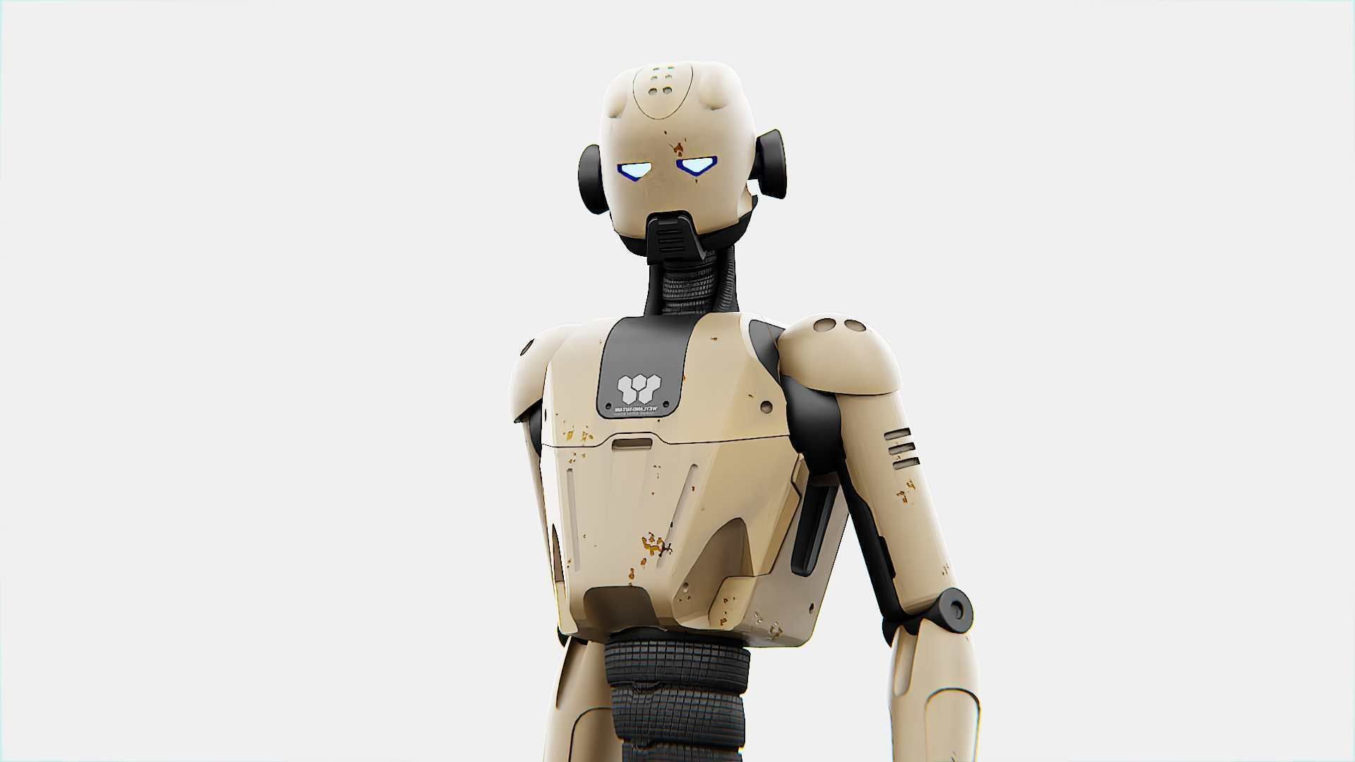 ANDROID JUNO-B  Rigged for Unreal Engine - Unity - MIXAMO  3D model_2