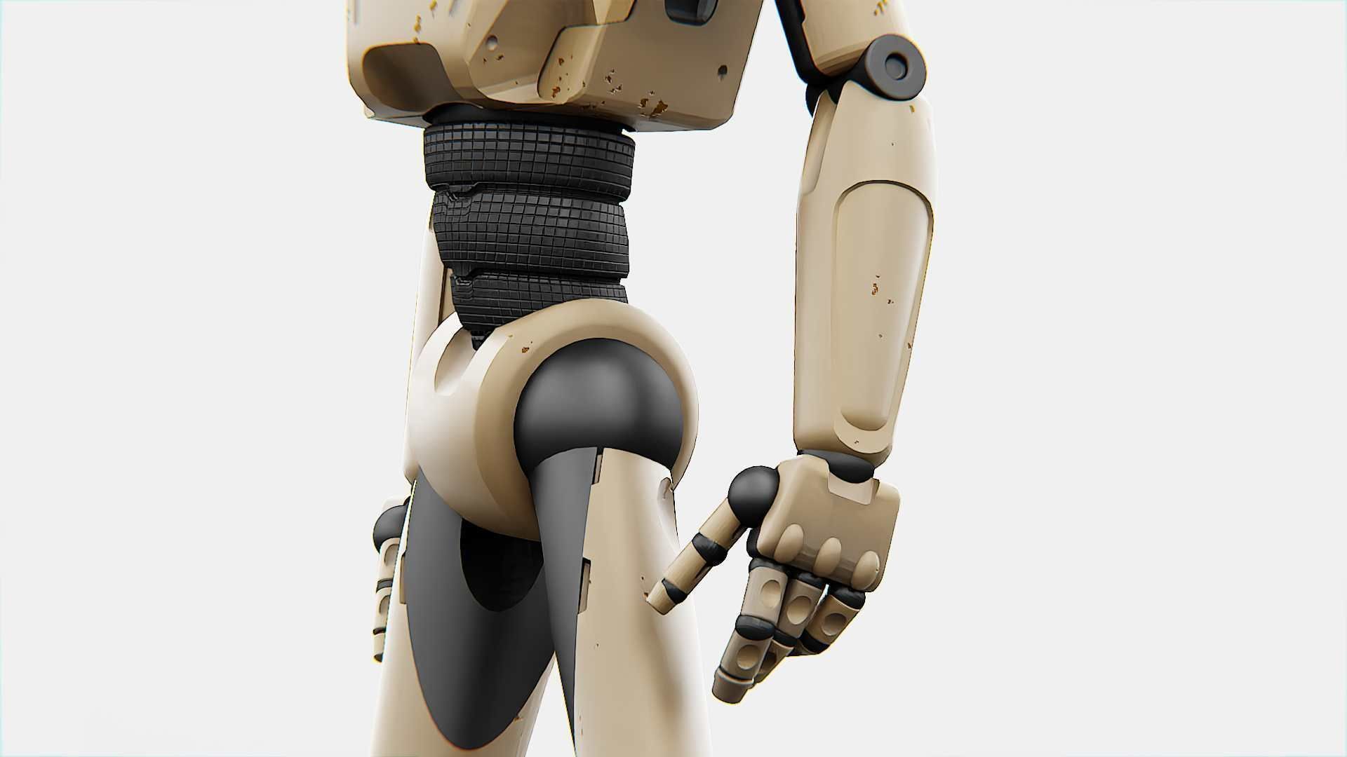 ANDROID JUNO-B  Rigged for Unreal Engine - Unity - MIXAMO  3D model_18