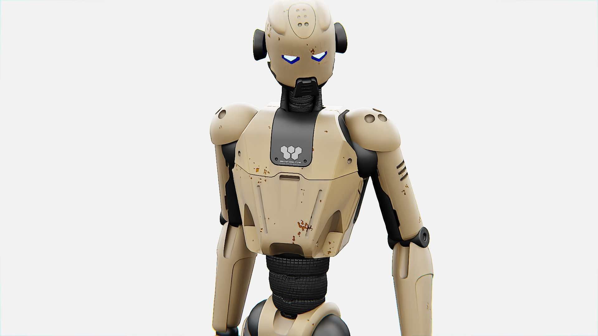 ANDROID JUNO-B  Rigged for Unreal Engine - Unity - MIXAMO  3D model_13