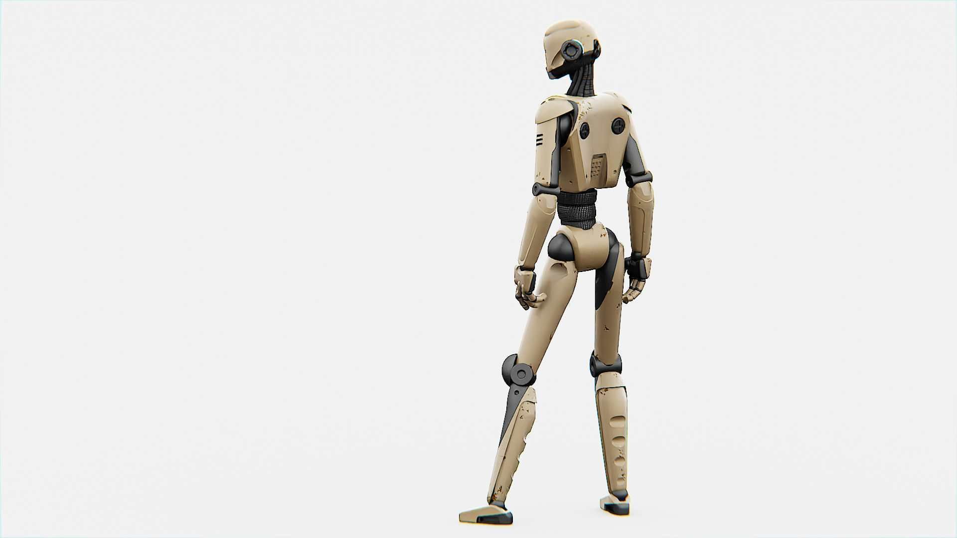 ANDROID JUNO-B  Rigged for Unreal Engine - Unity - MIXAMO  3D model_7