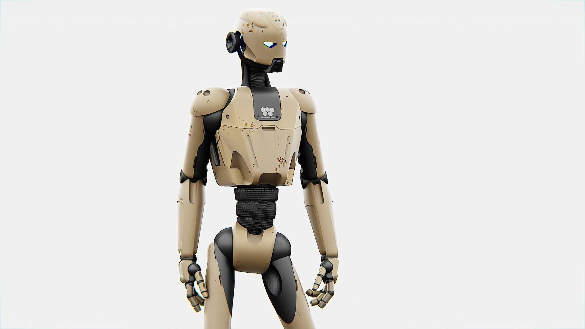 ANDROID JUNO-B  Rigged for Unreal Engine - Unity - MIXAMO  3D model_12