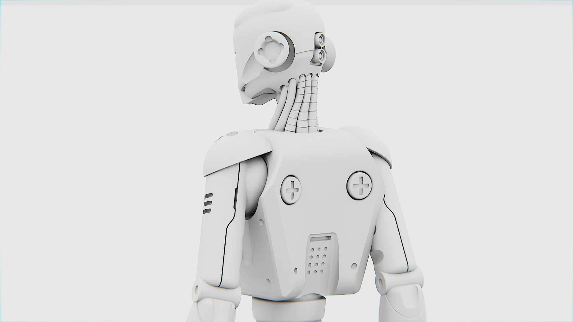 ANDROID JUNO-B  Rigged for Unreal Engine - Unity - MIXAMO  3D model_33