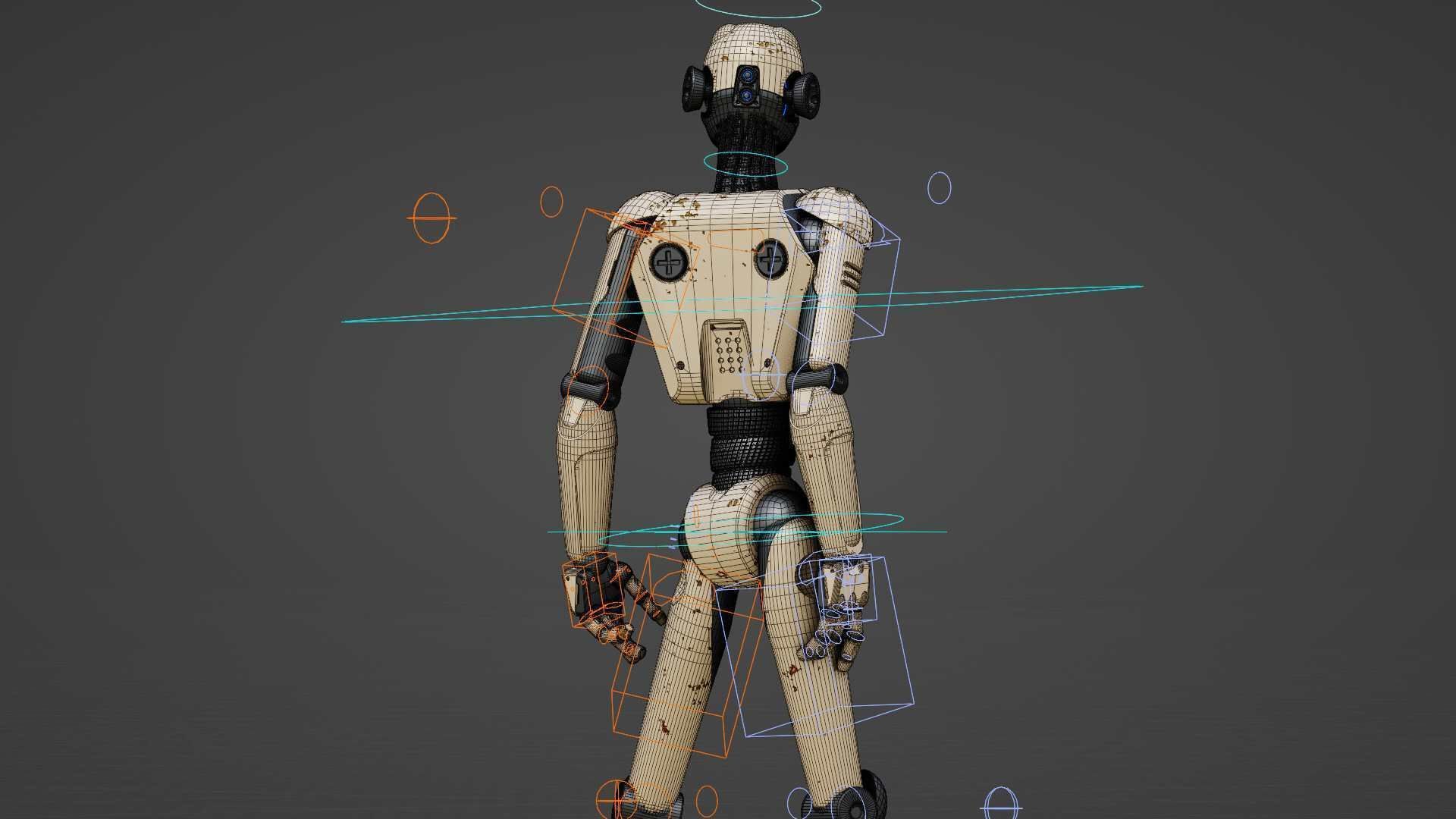 ANDROID JUNO-B  Rigged for Unreal Engine - Unity - MIXAMO  3D model_39