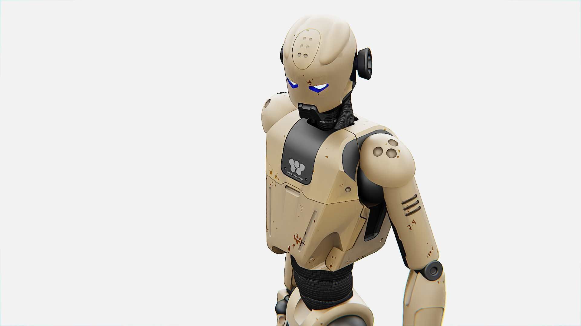 ANDROID JUNO-B  Rigged for Unreal Engine - Unity - MIXAMO  3D model_21