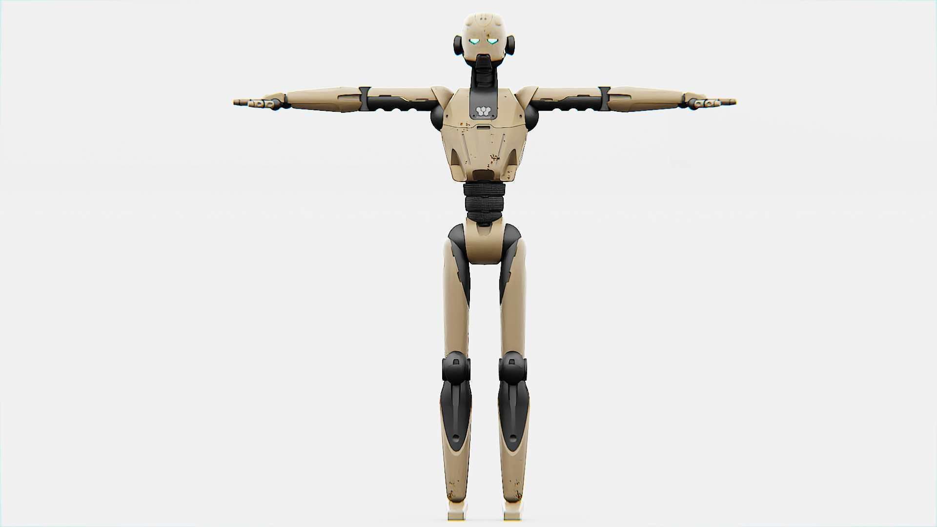 ANDROID JUNO-B  Rigged for Unreal Engine - Unity - MIXAMO  3D model_22