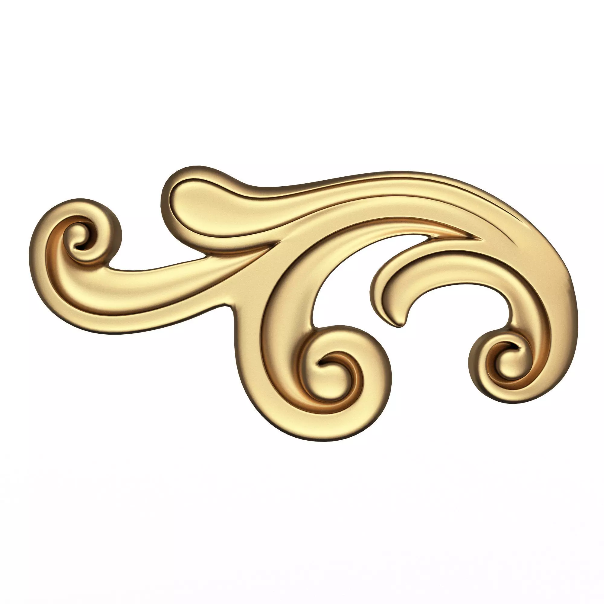 Carved Plaster Molding Decoration 036 Low-poly 3D model_0