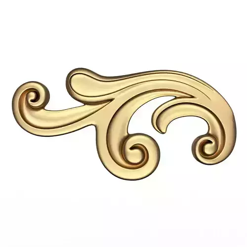 Carved Plaster Molding Decoration 036 Low-poly 3D model