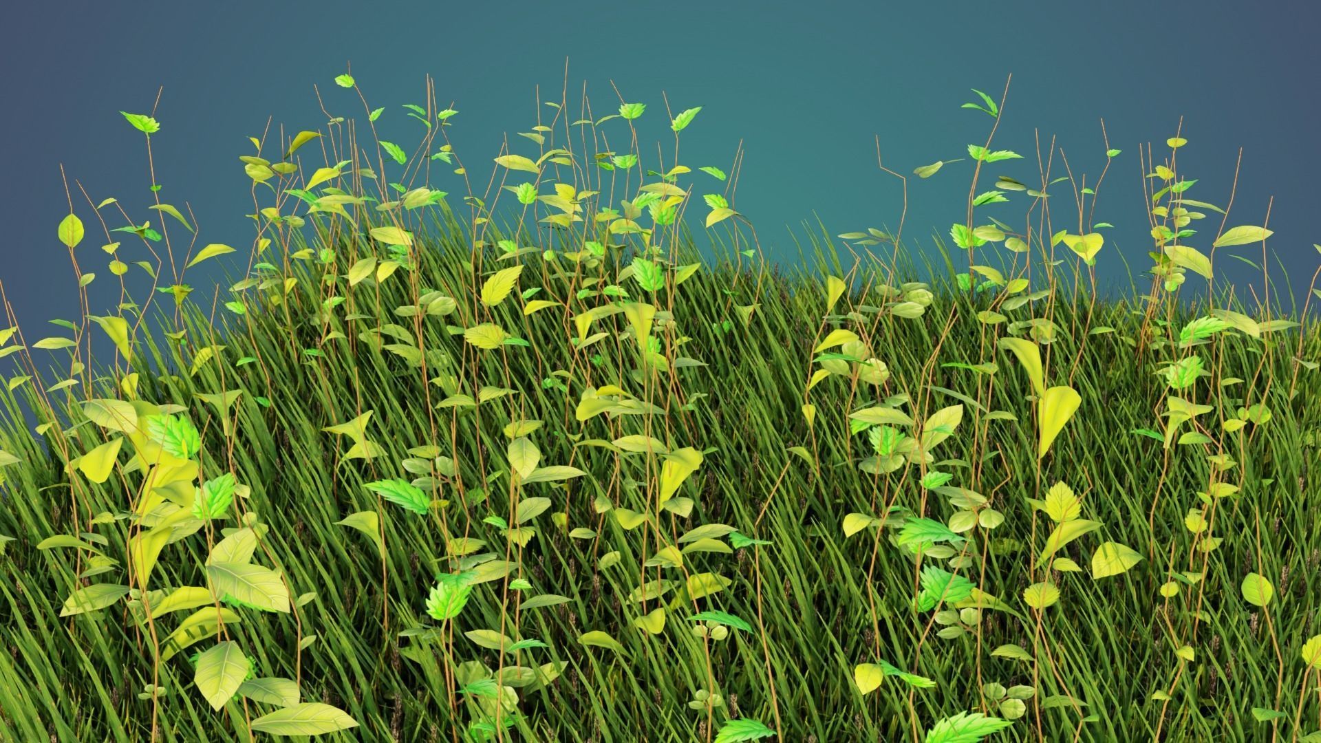 Blender 4 Grass and Flowers Meadow Procedural Geometry Node 3D model_4