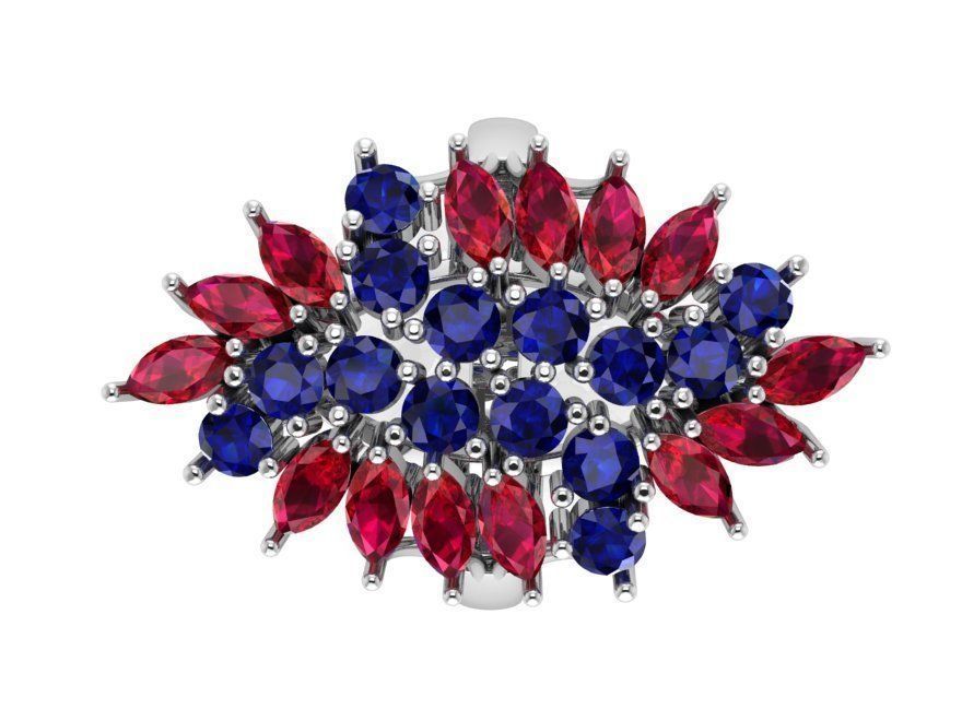 Marquise Shape Ring 0082 3D print model_2