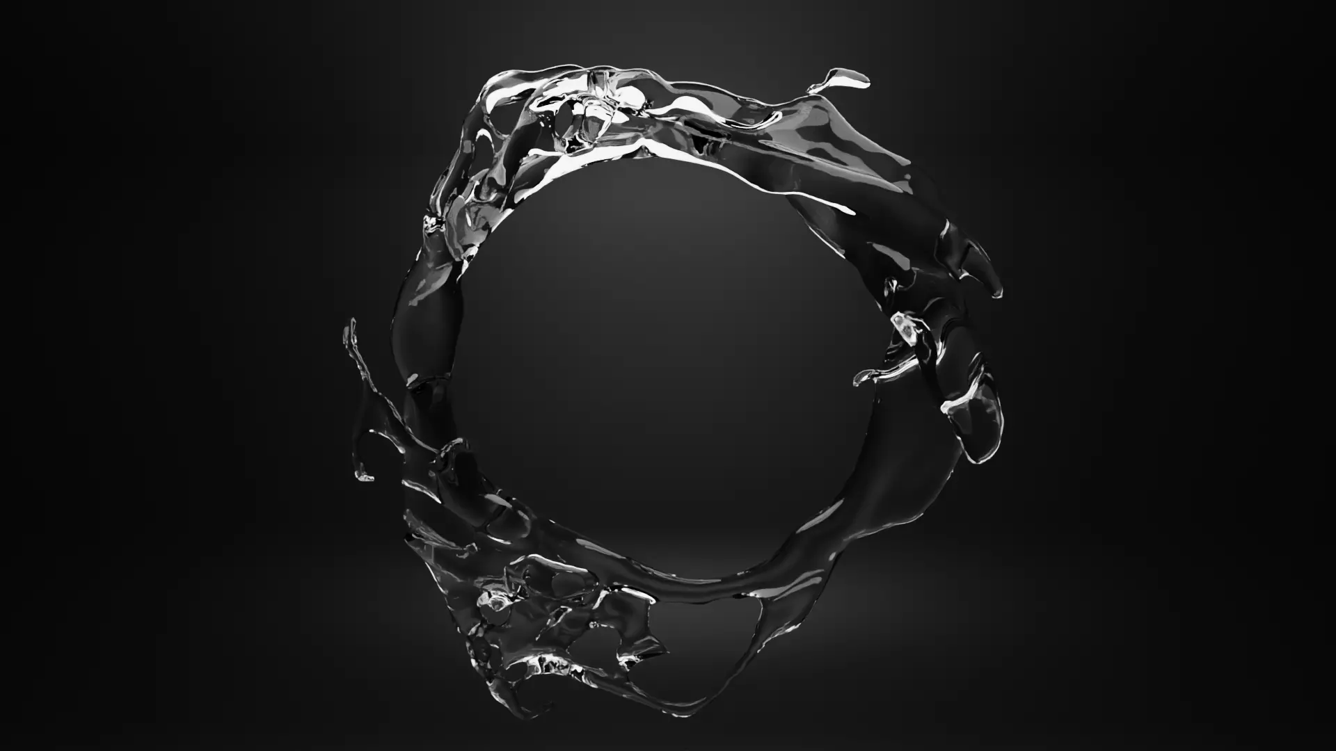 Water Circle Splash 3D model_0