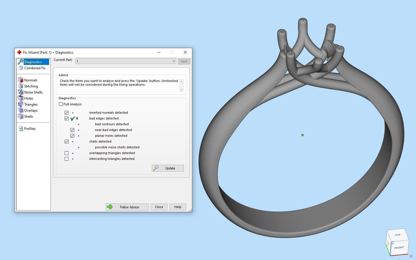 infinity ring with gem 3D print model_4