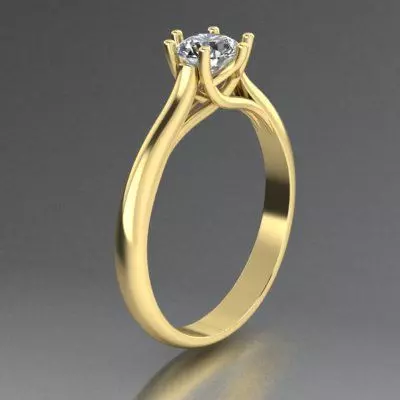 infinity ring with gem 3D print model_0