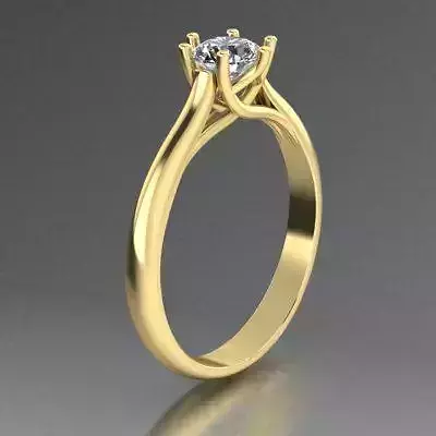 infinity ring with gem 3D print model