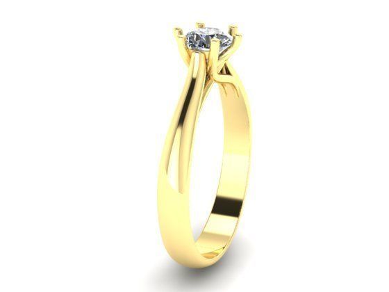 infinity ring with gem 3D print model_5