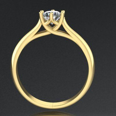 infinity ring with gem 3D print model_1