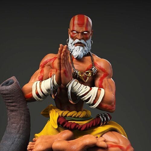 Dhalsim Street Fighter 6 3D Print Model STL 3D print model 3D print model