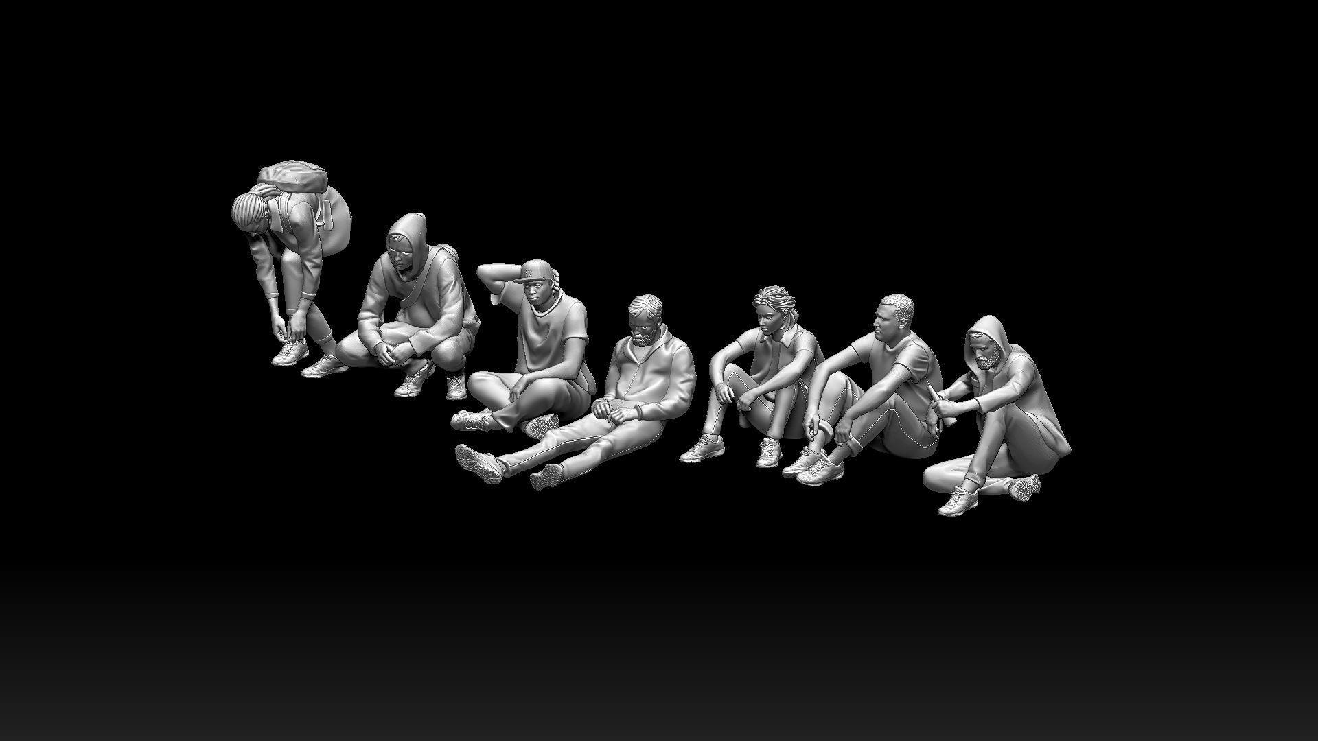 young people 3D print model_33