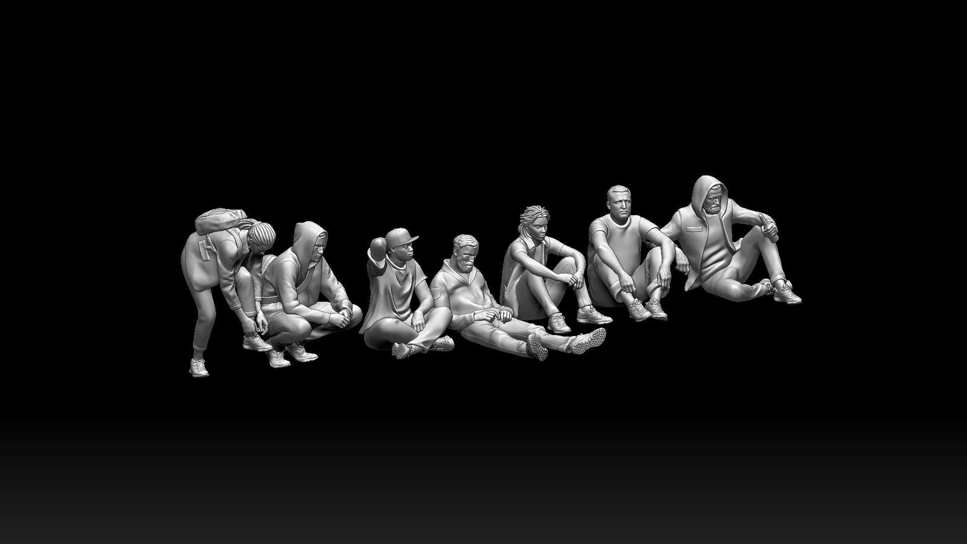young people 3D print model_10