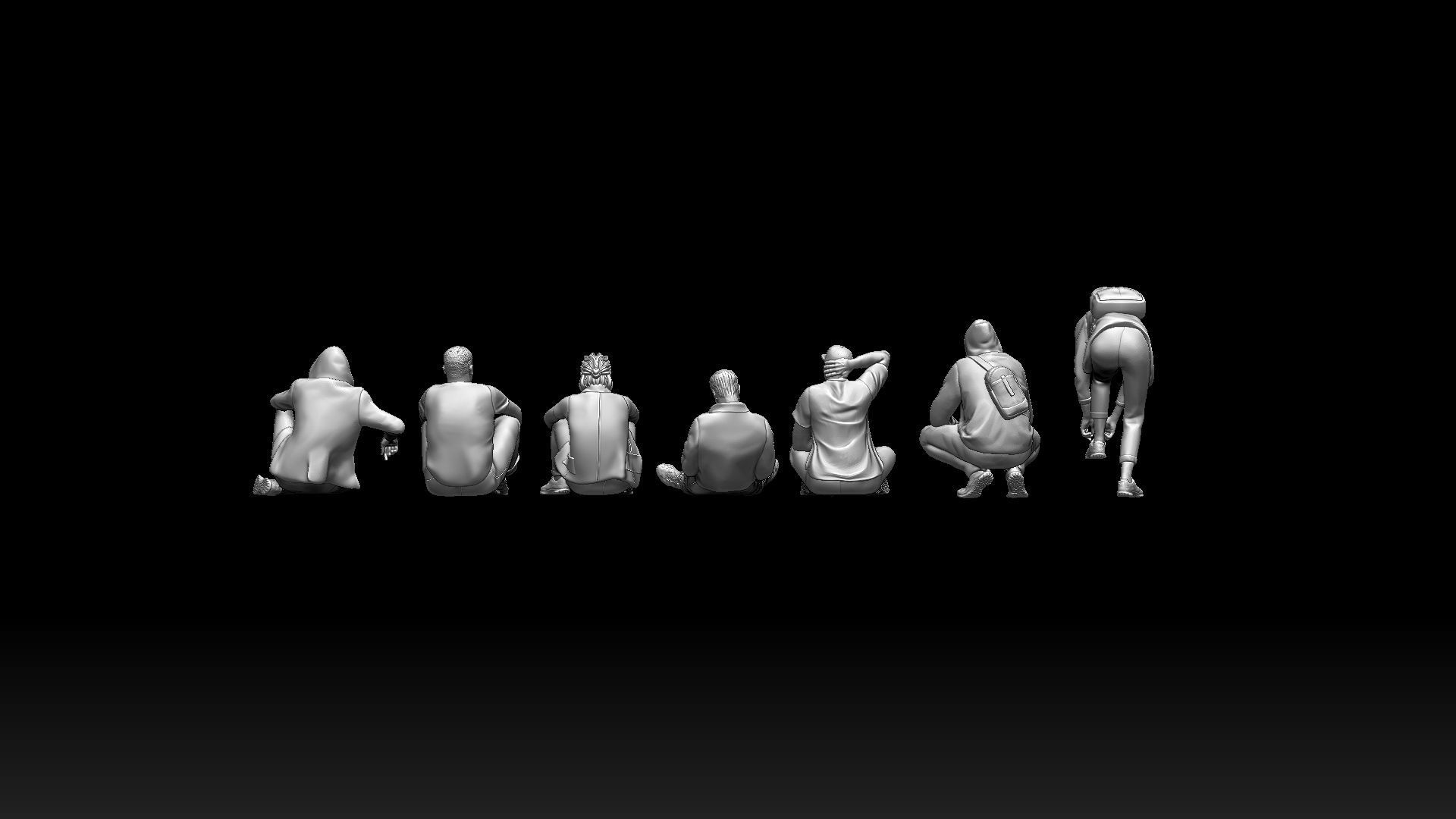 young people 3D print model_3