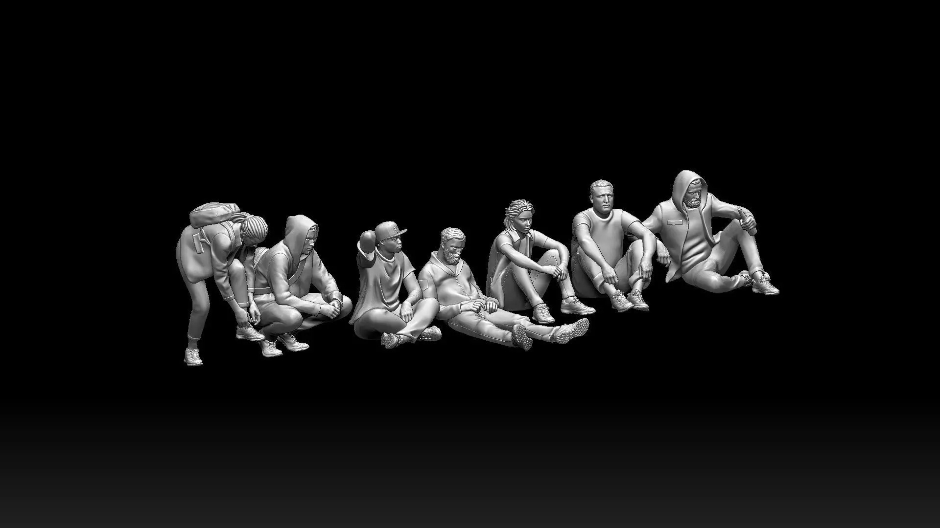young people 3D print model_0