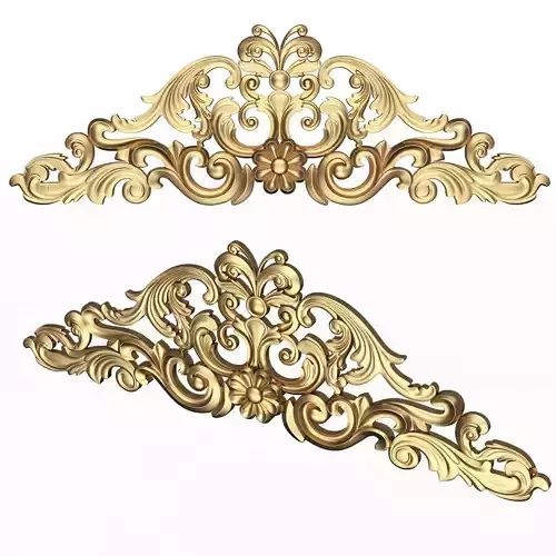Carved Plaster Molding Decoration 041 Low-poly 3D model