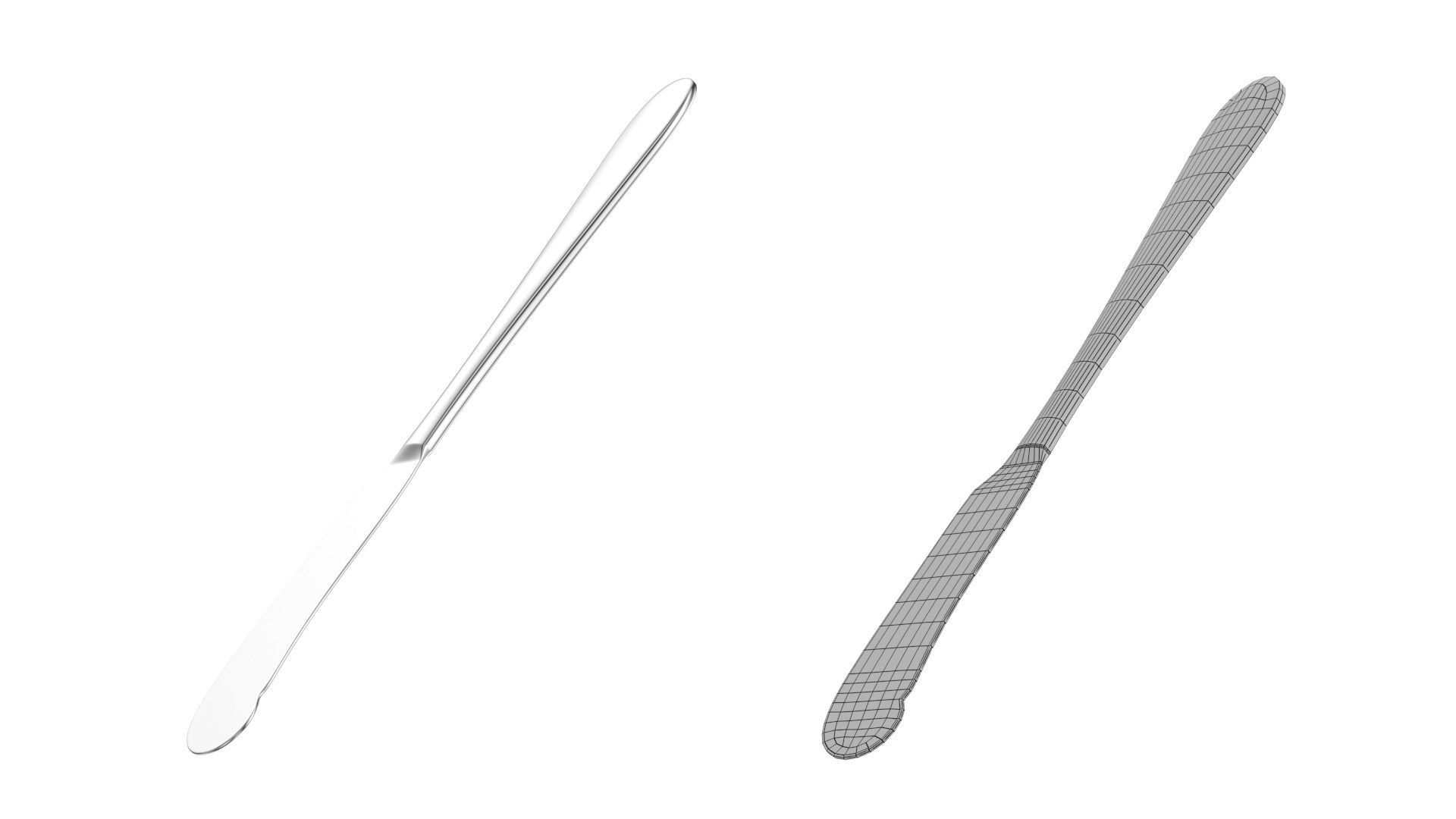 Butter Spreader Knife Generic Cutlery 3D model_7