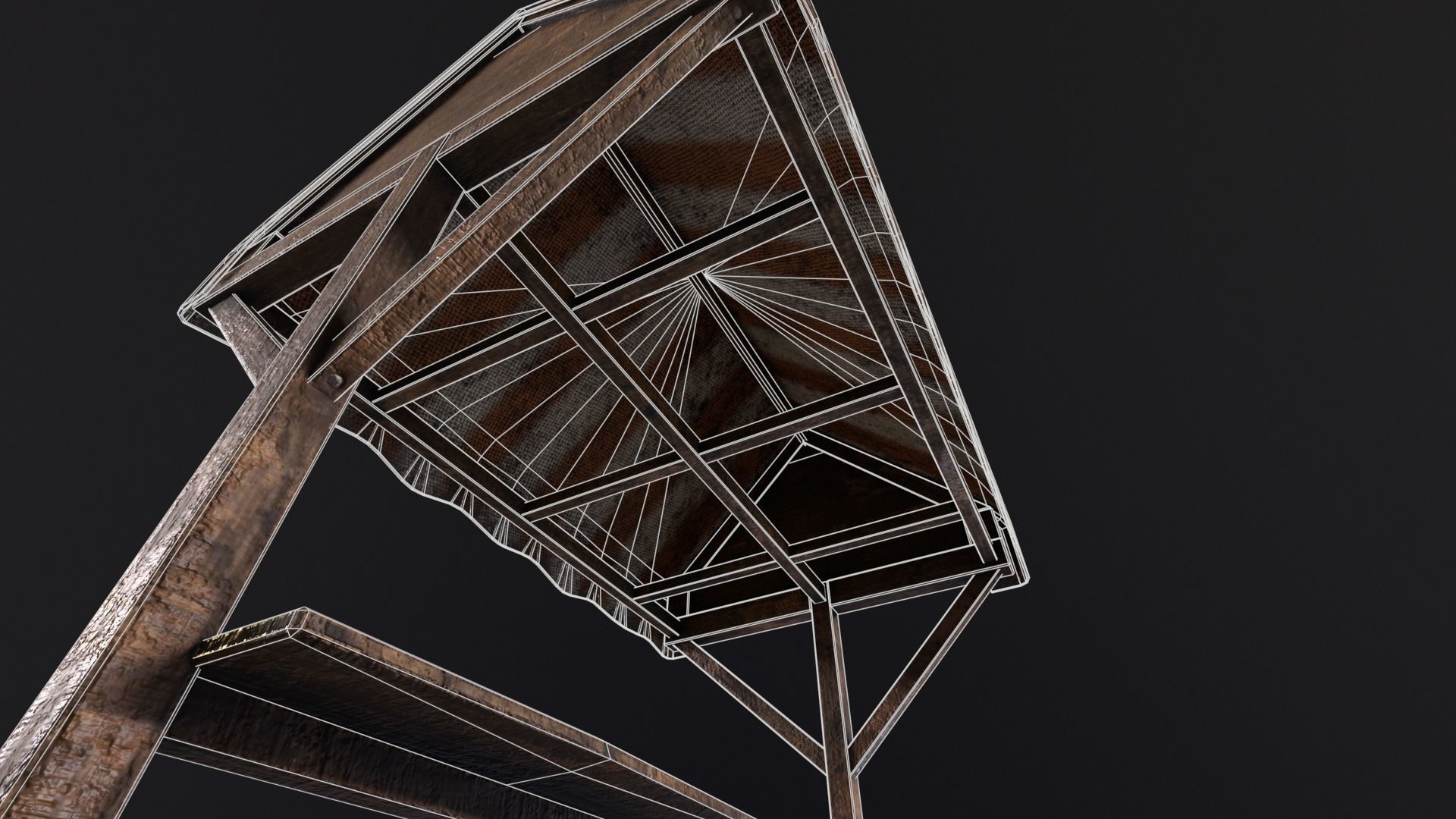 Medieval Market Stand Low-poly 3D model_25