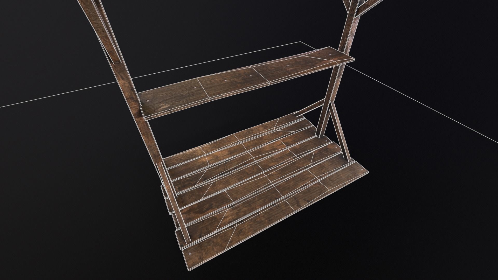 Medieval Market Stand Low-poly 3D model_23