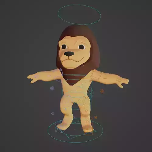 LION lion Low-poly 3D model